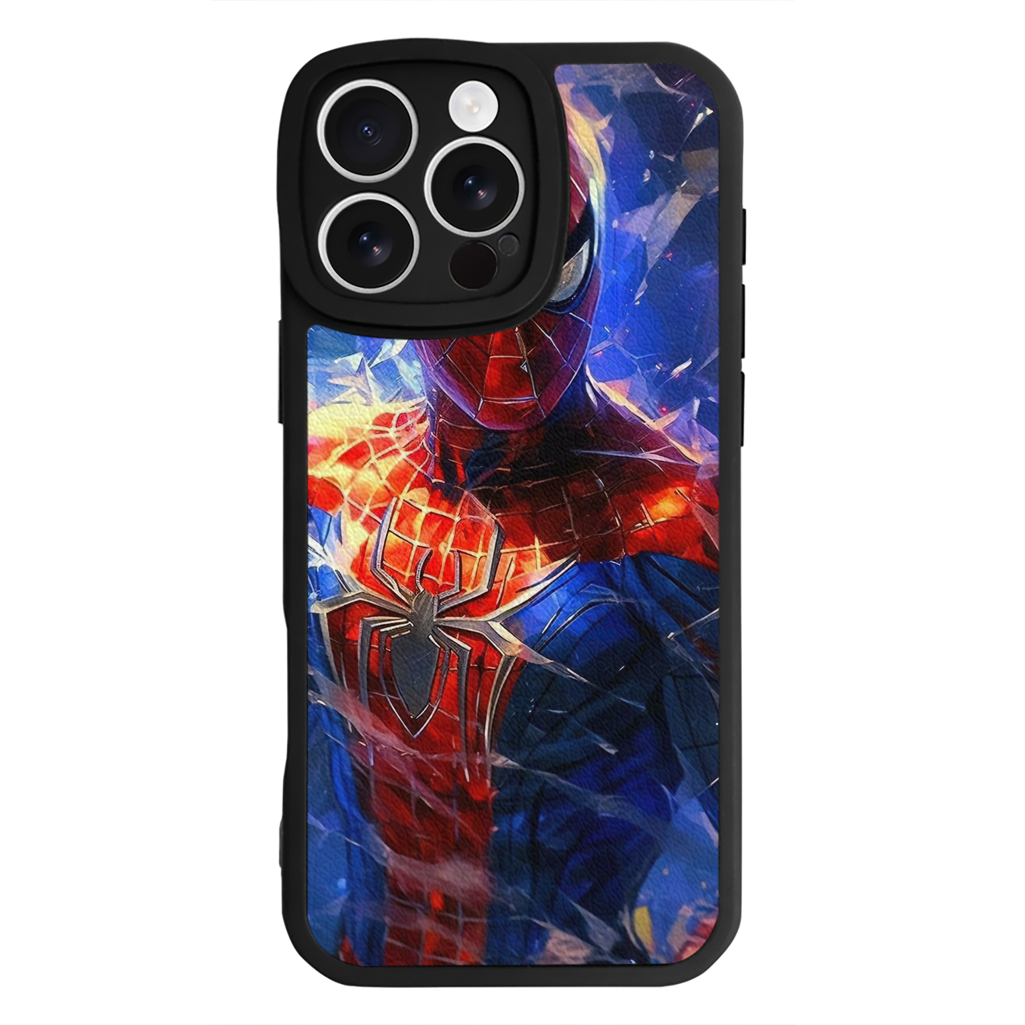 Spider Man スパイダーマン 【iPhone 16シリーズ対応】シリコンスマホケース（レザー調） 材質：シリコン